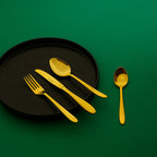 (Glide Gold) 24 pcs 6 person serving  Pvd golden coating