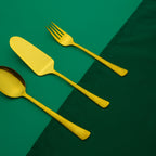 (Terra Gold) 33 pcs 6 person serving  Pvd golden coating