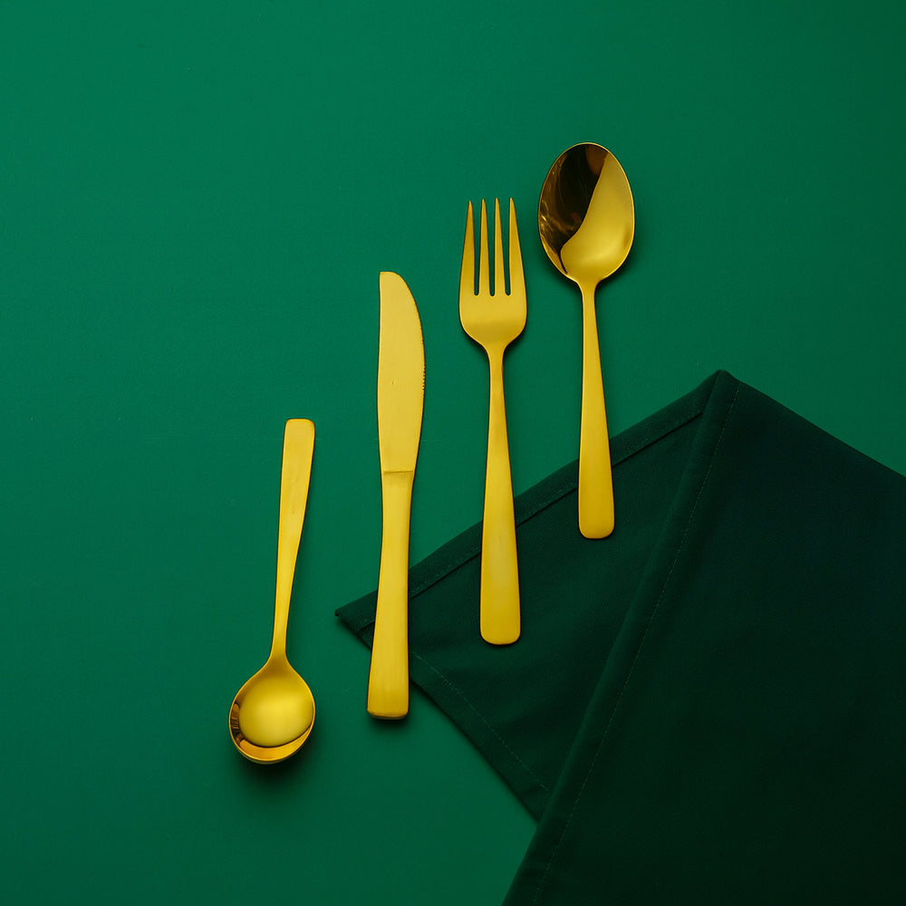 (Smart Gold) 30 pcs 6 person serving  Pvd golden coating