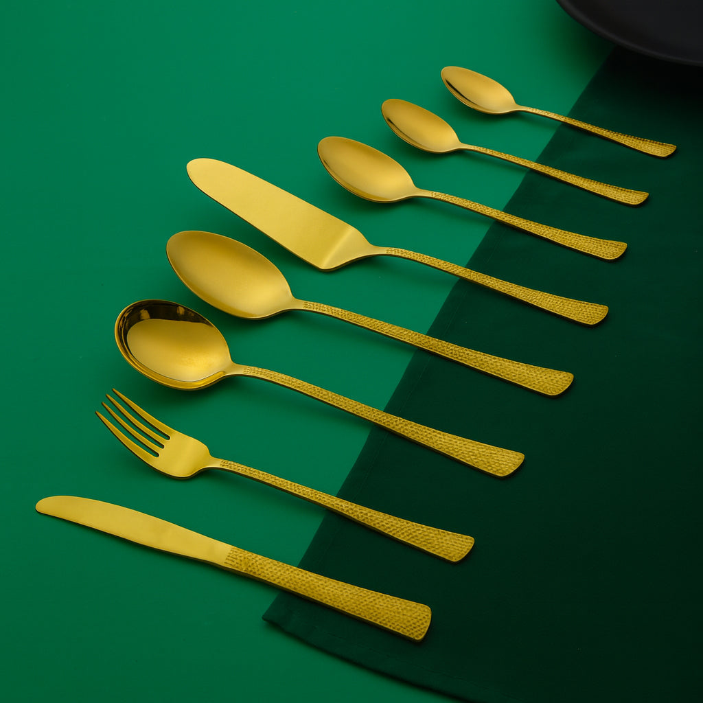 (Terra Gold) 33 pcs 6 person serving  Pvd golden coating