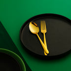 (Glide Gold) 24 pcs 6 person serving  Pvd golden coating
