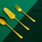 (Terra Plain Gold) 33 pcs 6 person serving  Pvd golden coating