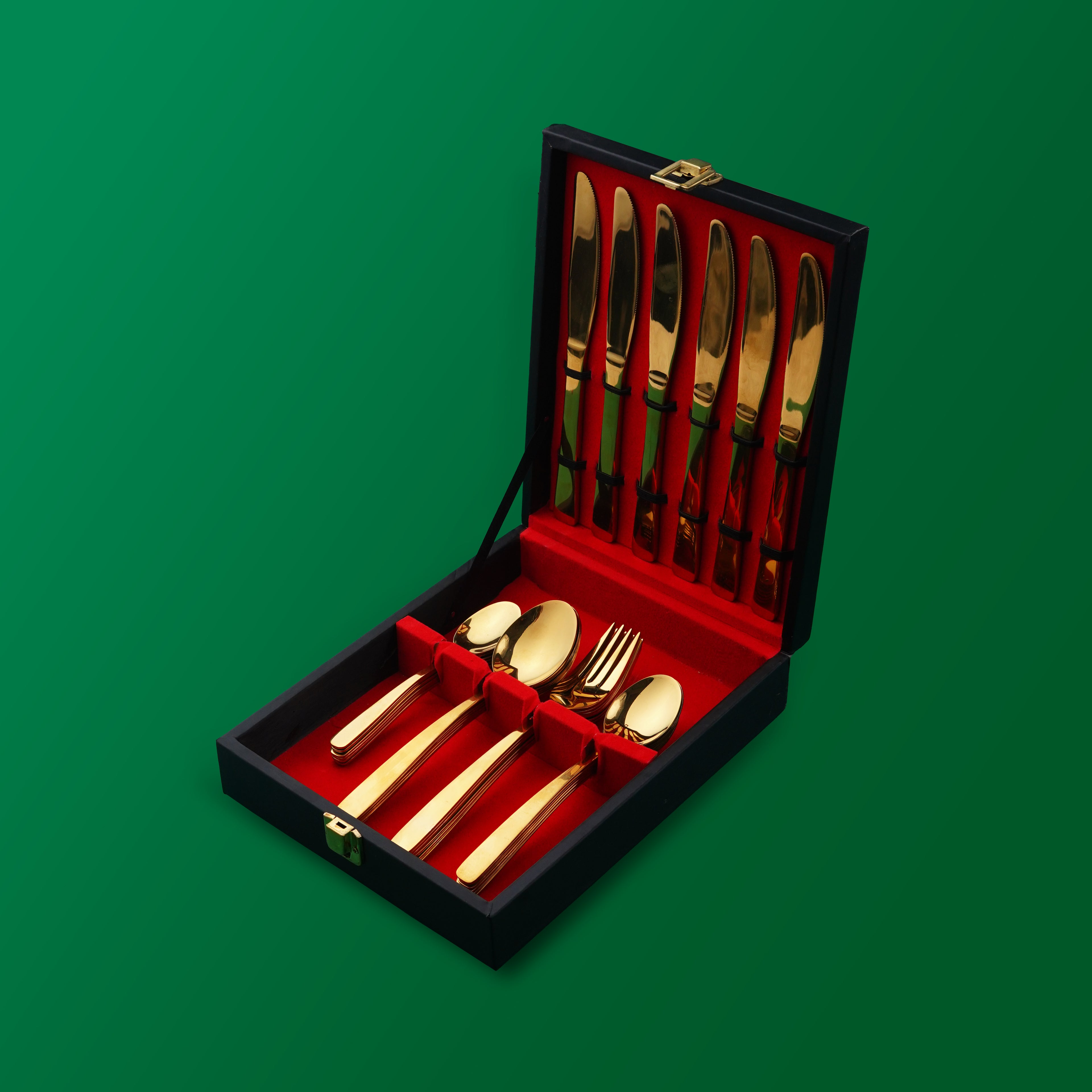(Smart Gold) 30 pcs 6 person serving  Pvd golden coating